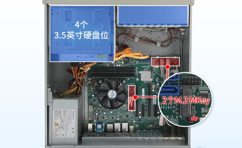 該工控機(jī)端口豐富，擴(kuò)展性強(qiáng)，可外接多種設(shè)備，滿足客戶多種需求。